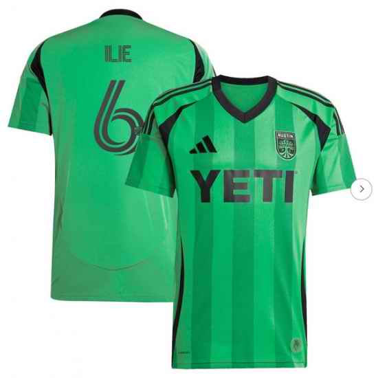 Mens Austin FC Ilie Sanchez adidas Green 2025 The Heartbeat Kit Replica Player Jersey